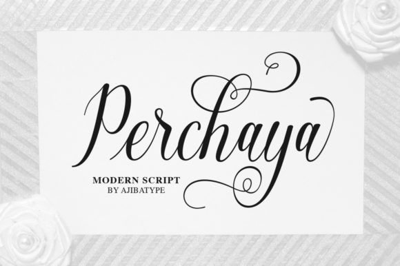 Perchaya Script: An Enchanting Handwritten Font for Creative Projects